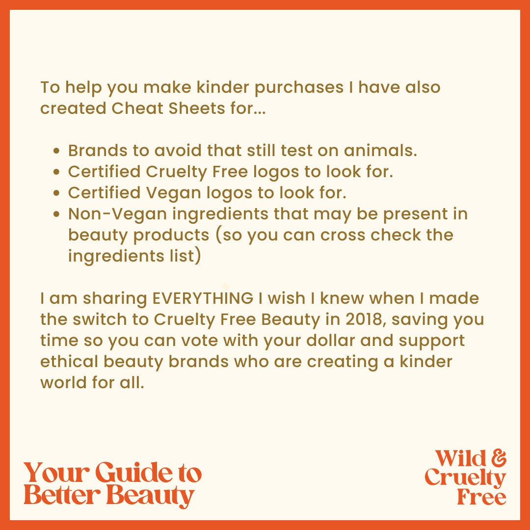 Cruelty Free Beauty Shopping Guides - Wild and Cruelty Free Australia