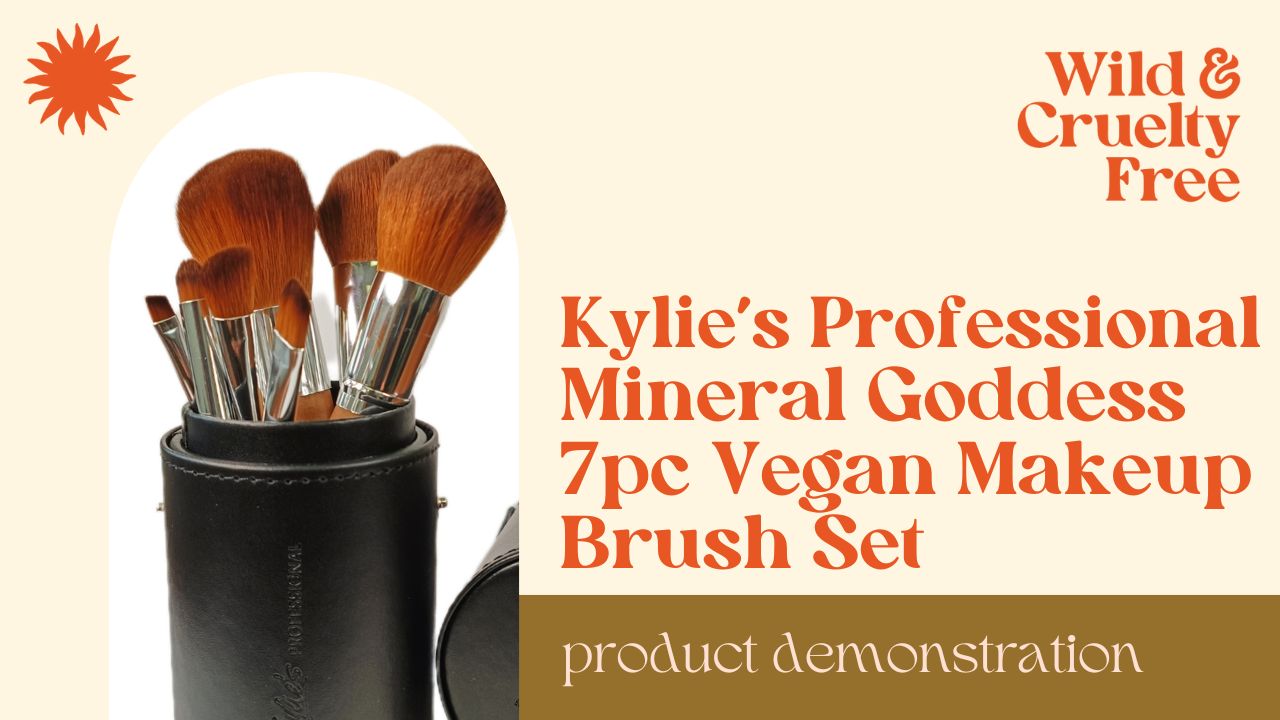 Load video: Kylie&#39;s Professional Mineral Goddess Mini Pro Vegan Brush Set