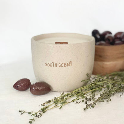 South Scent Thyme, Olive Leaf + Ocean Soy Candle